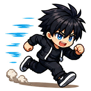 Courir — illustration pixel art