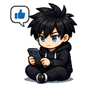 Commenter sur les réseaux — illustration pixel art